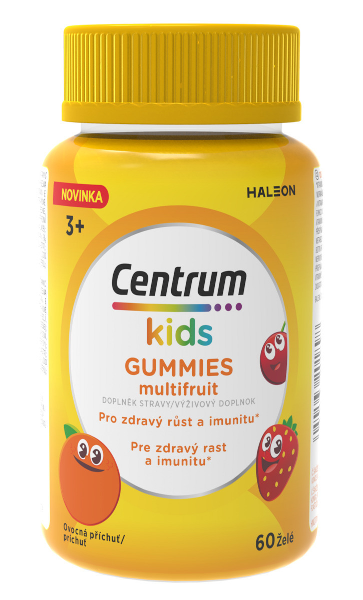 Centrum Kids Gummies Πολυβιταμίνη για την Υποστήριξη της Υγιούς Ανάπτυξης των Παιδιών για Ενίσχυση του Ανοσοποιητικού Multifruit 60 ζελεδάκια