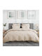 Nordic Paradise Комплект Плик за Завивка Памучен Кинг Сайз с 2 Калъфки 220x240 Ivory Biege
