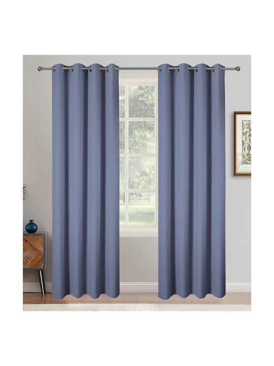 Vasilas Home Perdea Opacă Cu Capse Neagră 140x270cm