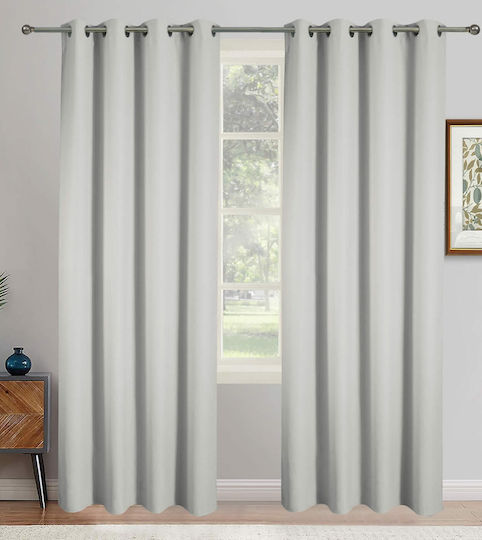 Vasilas Home Κουρτίνα με Τρουκς Μαύρη 140x270εκ.