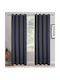 Vasilas Home Κουρτίνα Συσκότισης με Τρουκς Μαύρη 140x270εκ.
