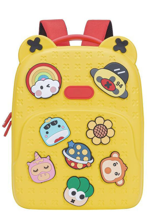 Push Me Out School Bag Backpack Kindergarten Yellow