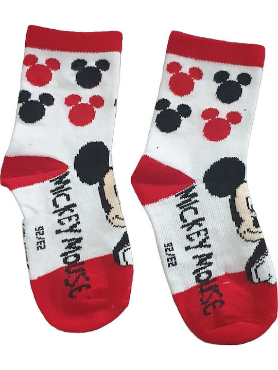 Disney Παιδικές Κάλτσες Mickey White, Red Disney Παιδικές Κάλτσες Mickey White, Red