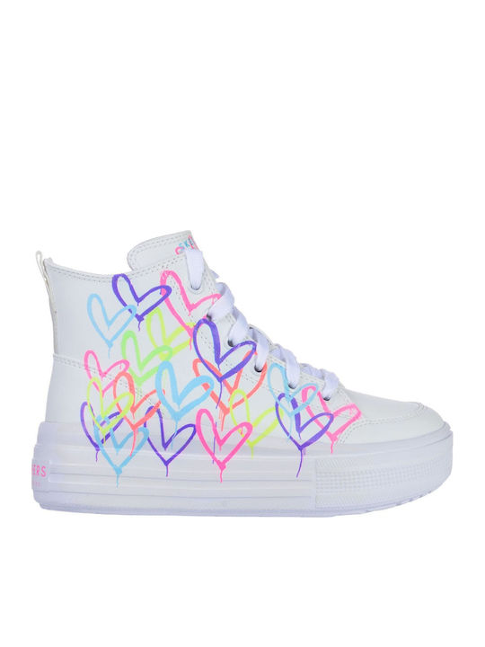 Skechers Παιδικά Μποτάκια με Κορδόνια Λευκά