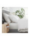 Nordic Paradise Комплект Плик за Завивка Памучен Единичен с Калъфка & 1 Чаршаф 140x200 Pearl White