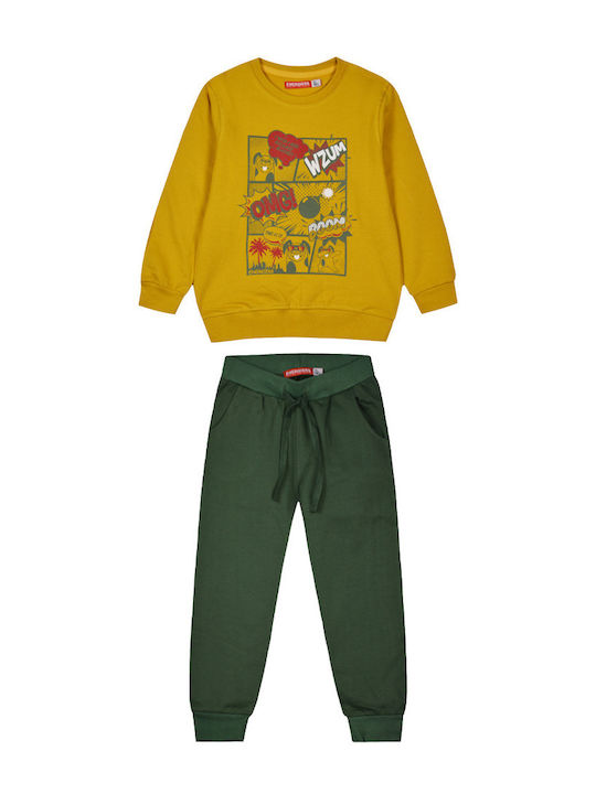 Energiers Kids Sweatpants Set Haki 2pcs