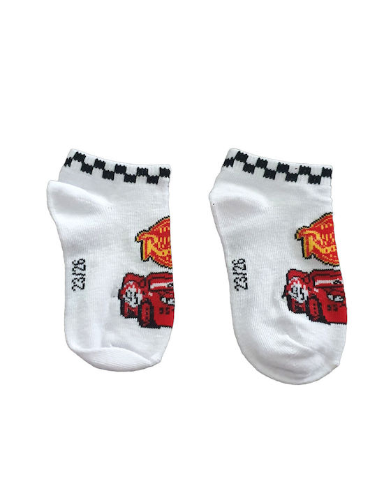 Disney Kids' Ankle Socks White