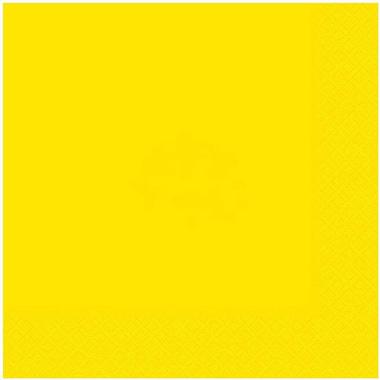 Napkins Yellow 16.5x16.5cm 20pcs