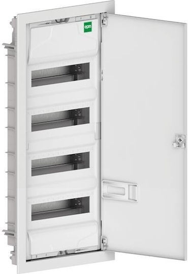 Eurolamp Ηλεκτρολογικός Πίνακας Χωνευτός, 4 Σειρών, 12 Στοιχείων Π358xΥ728xΒ94mm