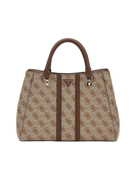 Guess Logo Women's Bag Shoulder Brown