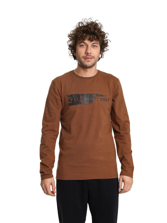 Paco & Co Men's Long Sleeve Blouse Brown