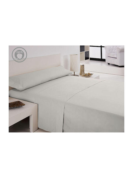 Hosteline Sheet Sets Double with Elastic 150x200cm. Iris White 4pcs