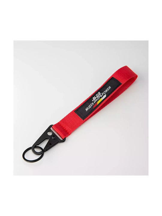 Mugen Power Red Fabric Keychain