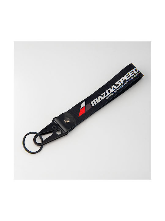 Mazda Speed Black Fabric Keychain