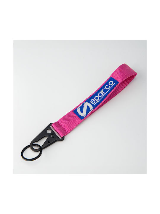 Sparco Fabric Keychain Pink-Blue