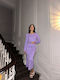 Set mit Hoch tailliert Midi Rock Purple