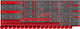 Kadax Werkstatt-Wandtafel 232x78cm 132 Stück