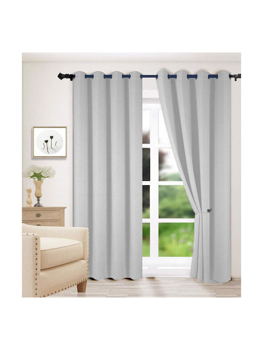 Vasilas Home Перде с Копчета Сиво 140x270см