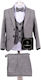 Boys Baptism Suit with Vest Gray