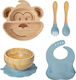 Queen Mother Monkey Feeding Set Made of Bamboo ...