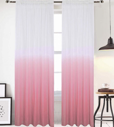 Vasilas Home Перде с Плик с Писалка Розово 140x270см