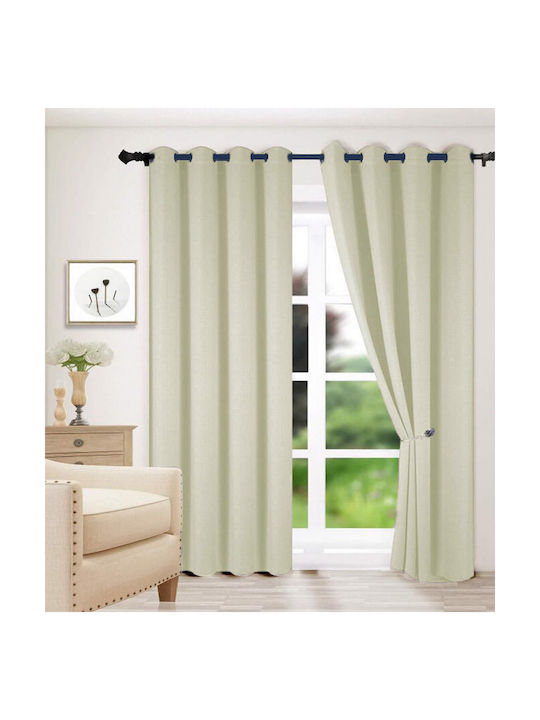 Vasilas Home Vasilas Home Vorhang mit Grommets Beige 140x270cm