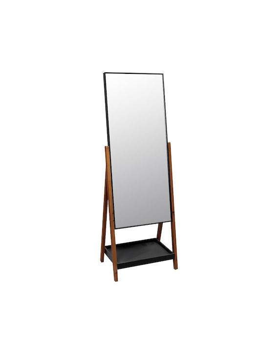 Espiel Floor Mirror with Black Wooden Frame 150x55cm