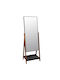 Espiel Floor Mirror with Black Wooden Frame 150x55cm
