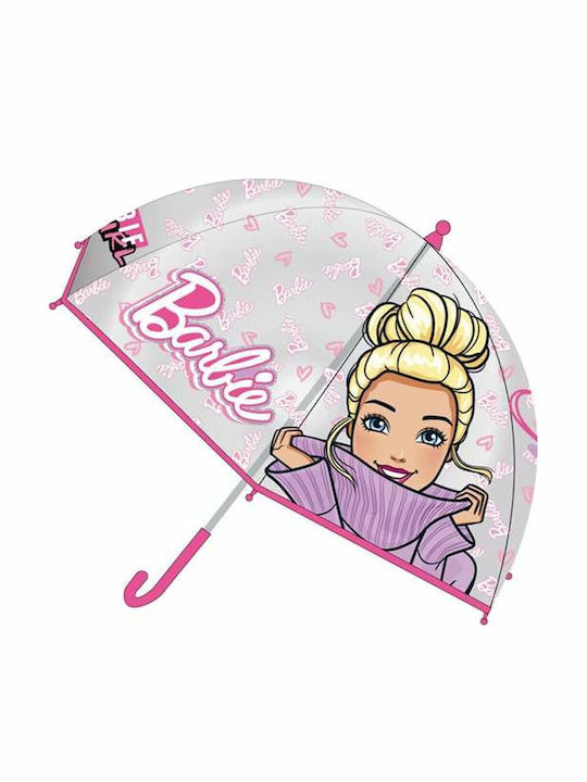 Cerda Παιδική Ομπρέλα Μπαστούνι Barbie Ροζ με Διάμετρο 45εκ.