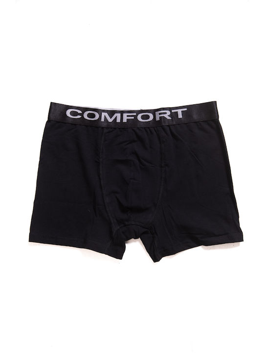 Boxer Ανδρικό Εξωτερικό Λάστιχο Logo Comfort Μαύρο