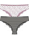 Βαμβακερά Women's Brazil 2Pack with Lace Multicolour