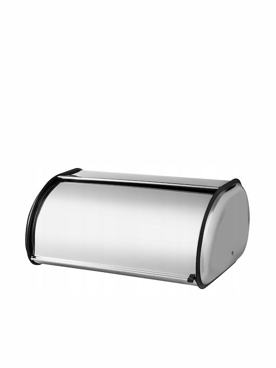 Kadax Inox Bread Box with Lid Silver