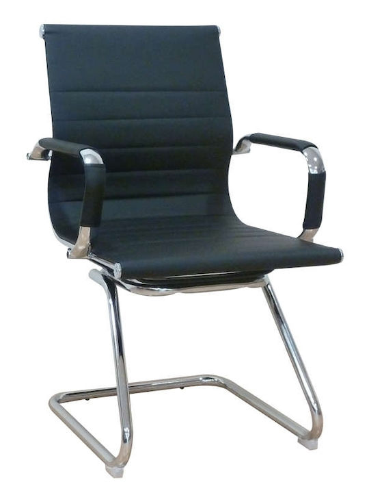 Chair Visitor BS8250 with Arms Black 57x54x90cm 2pcs