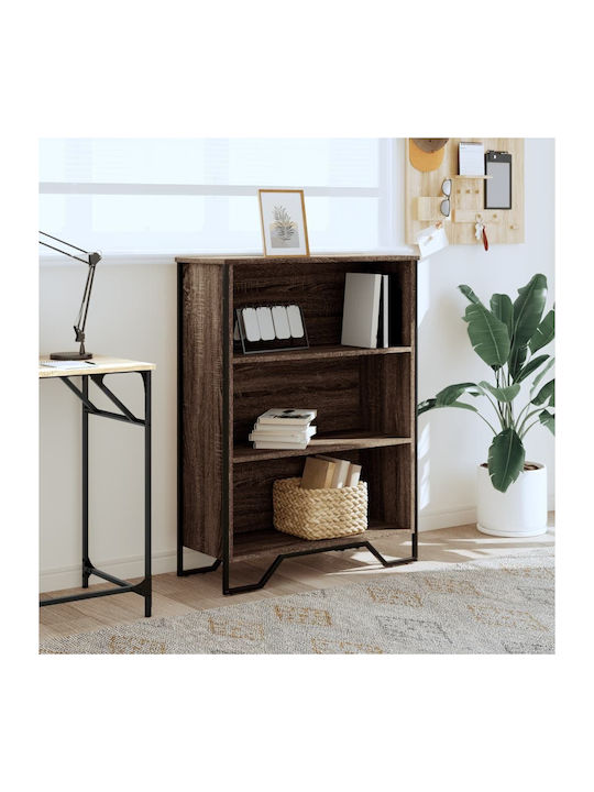 Brown Wood Bookcase 80x31x106cm