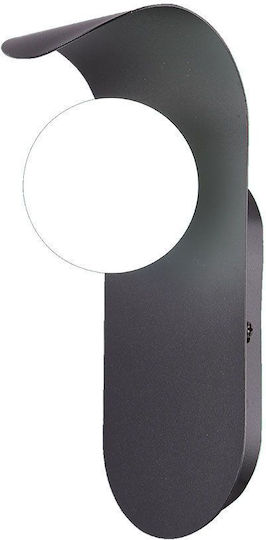 V-TAC Leuchte Wand mit Fassung G9 Schwarz 9.5x12x25cm