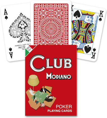 Modiano Poker Club Standard Index Red