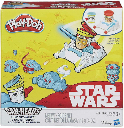 Hasbro Play-Doh Пластелин - Игра за 3+ Години, 2бр Star Wars Can-Heads - Luke Skywalker & Snowtrooper