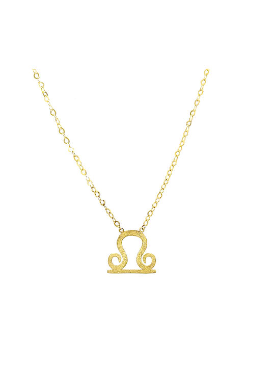 Dio Jewellery Lab Necklace Zodiac Sign Libra from Gold Plated Silver