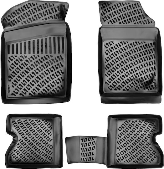 Umbrella Set Covorașe Față și Spate 4buc din Furtun pentru Renault Kangoo 1997-2007 Negre