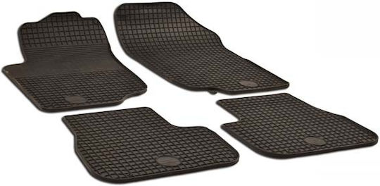 Umbrella Satz Vorder- und Hintermatten 4Stück aus Gummi für Peugeot 207 2006-2012 Schwarz