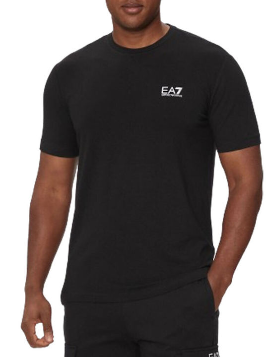 Emporio Armani T-shirt Bărbătesc cu Mânecă Scurtă Black