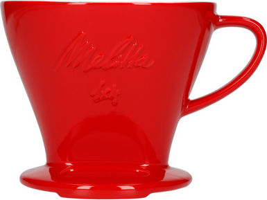 Melitta Porcelain Coffee Dripper 1x4 Red