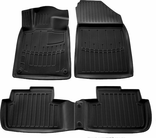 Umbrella Set Covorașe Față și Spate 4buc din Furtun pentru Peugeot 407 2004-2011 Negre