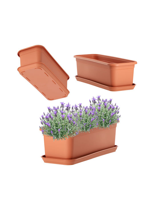 Kadax Balcony Box Planter 40cm + Saucer