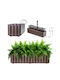 Kadax Balcony Box 58cm + 2 Brown Holders