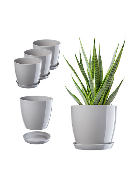 Kadax 3x 20cm Pot Saucer Gray