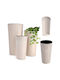 Kadax Set 3 Blumentöpfe Pflanzkübel Hoch Garten Beige 57cm