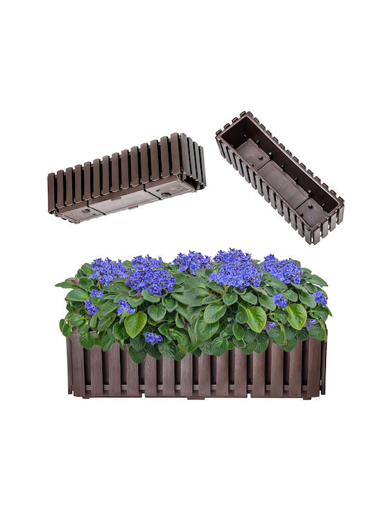 Cutie de balcon Kadax 58cm Ghiveci maro pentru flori Cutie de balcon Kadax 58cm Ghiveci maro pentru flori
