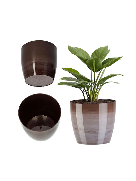 Kadax Flower Pot Cover 14cm Brown Marble Living...