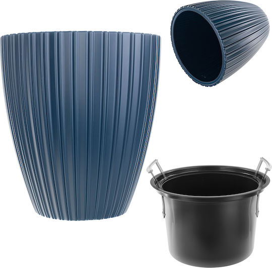 Kadax Flower Pot 30cm Plastic Blue Planter Insert